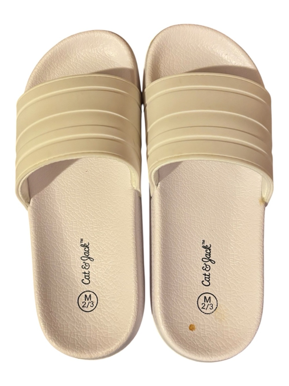 Cat & Jack boys white slide sandals size 2/3